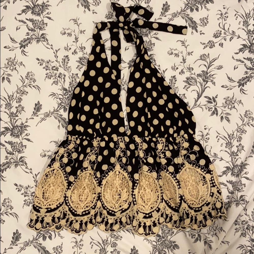 Free people polka dot halter top. Worn once